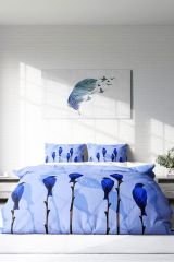 Blue Birds Naturel Çift Kişilik Nevresim Takımı