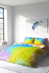 Lastikli Çarşaflı %100 Pamuk Saten Çift Kişilik Nevresim Takımı Energy Of Colors