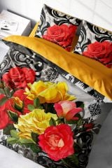 Rose1006 3d Pamuk Saten Çift Kişilik Nevresim Takımı