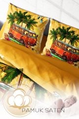 Caravan 3d Pamuk Saten Çift Kişilik Nevresim Takımı