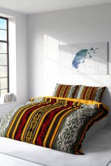 Lastikli Çarşaflı %100 Pamuk Saten Çift Kişilik Nevresim Takımı Ribbon Baroque Style