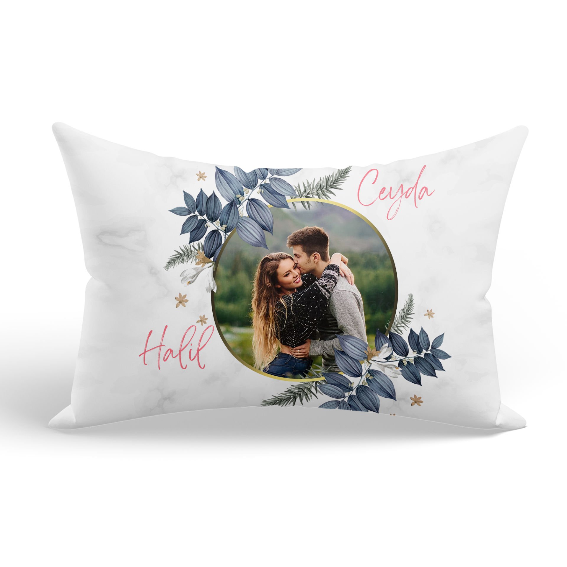 Kişiye Özel Yastık Kılıfı ( 2 ADET ) Floral - 1