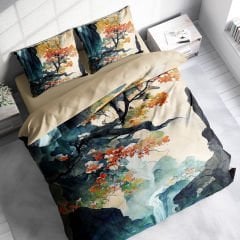 Çift Kişilik Nevresim Takımı%100 Pamuk Saten Fantasy River