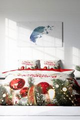 Çift Kişilik Nevresim Seti Sık Dokuma Pamuk Saten 3d Özel Tasarım Ny Noel (çarşafsızdır)