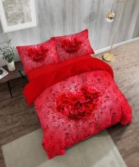 Love Art Çift Kişilik Nevresim Takımı Pamuk Saten
