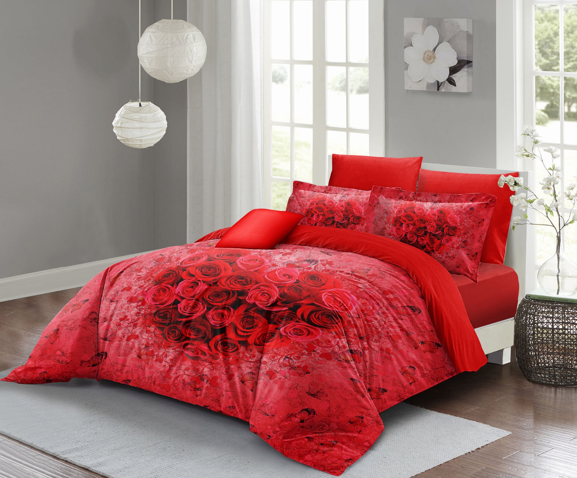 Love Art Çift Kişilik Nevresim Takımı Pamuk Saten