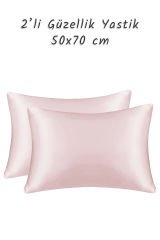 Pudra Güzellik Yastığı %100 İpek Saten 2 Adet Luxury Yastık Kılıfı