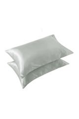 Silver Güzellik Yastığı %100 İpek Saten 2 Adet Luxury Yastık Kılıfı