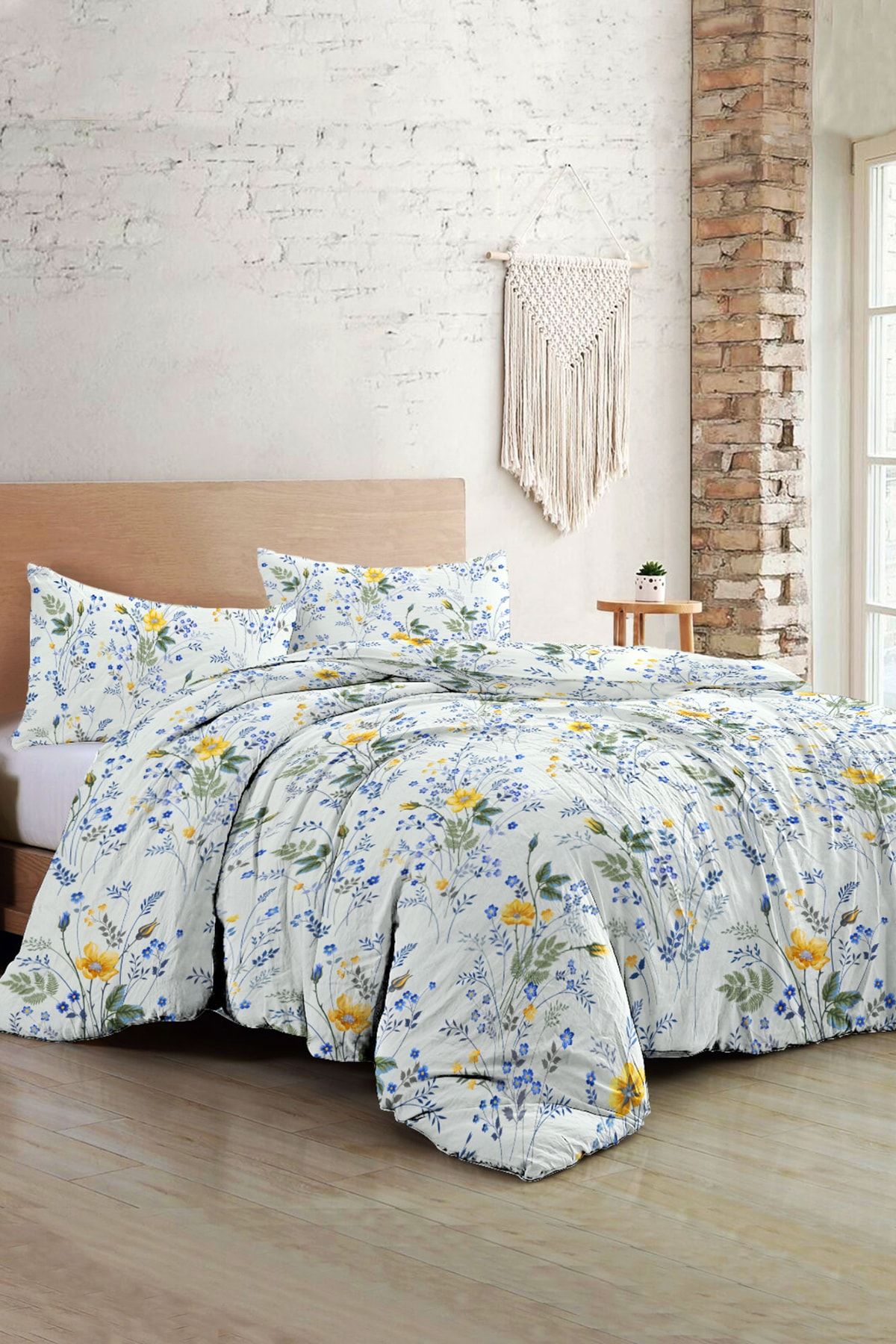 Çift Kişilik Nevresim Seti Sık Dokuma Pamuk Saten 3d Özel Tasarım Spring Floral Luxury(çarşafsızdır)