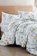 Çift Kişilik Nevresim Seti Sık Dokuma Pamuk Saten 3d Özel Tasarım Spring Floral Luxury(çarşafsızdır)