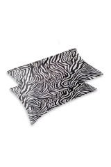 Güzellik Yastık Kılıfı %100 Ipek Saten 2 Adet Luxury Yastık Kılıfı Natural Zebra