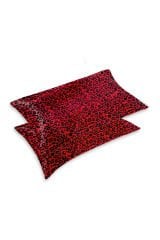 Güzellik Yastık Kılıfı %100 Ipek Saten 2 Adet Luxury Yastık Kılıfı Red Leopard
