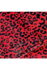 Güzellik Yastık Kılıfı %100 Ipek Saten 2 Adet Luxury Yastık Kılıfı Red Leopard