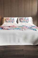 Pike Takımı Pamuklu Çift Kişilik Jakar Dokuma Yatak Örtüsü Lotus