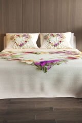 Pike Takımı Pamuklu Çift Kişilik Jakar Dokuma Yatak Örtüsü Heart of roses