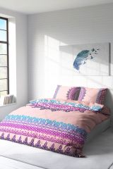 Çift Kişilik Nevresim Seti Sık Dokuma Pamuk Saten 3d Özel Tasarım Soft Mandala Klasik (çarşafsızdır)