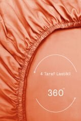 Lastikli Çarşaf Tek Kişilik %100 Pamuklu Ranforce Fitted Somon