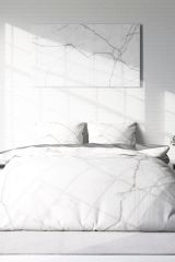 Çift Kişilik Nevresim Seti Sık Dokuma Pamuk Saten 3d Özel Tasarım Lux Marble (çarşafsızdır)