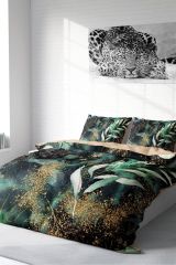 Çift Kişilik Nevresim Seti Sık Dokuma Pamuk Saten 3d Özel Tasarım Floral Watercolor (çarşafsızdır)