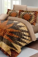 Çift Kişilik Nevresim Seti Sık Dokuma Pamuk Saten 3d Özel Tasarım Wicker Flower (çarşafsızdır)