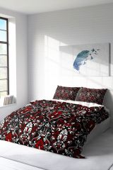 Çift Kişilik Nevresim Seti Sık Dokuma Pamuk Saten 3d Özel Tasarım Damask Klasik (çarşafsızdır)