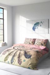 Çift Kişilik Nevresim Seti Sık Dokuma Pamuk Saten 3d Özel Tasarım Sleep Trap Modern (çarşafsızdır)