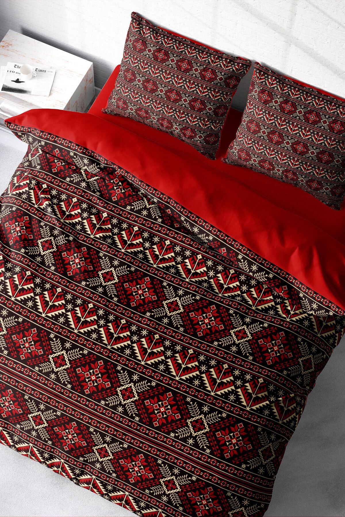 Çift Kişilik Nevresim Seti Sık Dokuma Pamuk Saten 3d Özel Tasarım Old Design (çarşafsızdır)