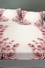 %100 Pamuk Lastikli Çarşaf Özel Tasarım 5d Dijital 60 Tel Pudra