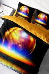 Çift Kişilik Nevresim Seti Sık Dokuma Pamuk Saten 3d Özel Tasarım Color World (çarşafsızdır)