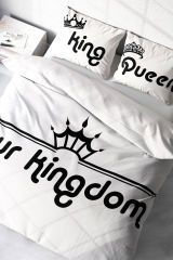 Lastikli Çarşaflı %100 Pamuk Saten Çift Kişilik Nevresim Takımı Kingdom Room