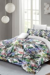 Çift Kişilik Nevresim Seti Sık Dokuma Pamuk Saten 3d Özel Tasarım Exotic Floral Luxury(çarşafsızdır)