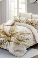 Çift Kişilik Nevresim Seti Sık Dokuma Pamuk Saten 3d Özel Tasarım Retro Palm Luxury(çarşafsızdır)