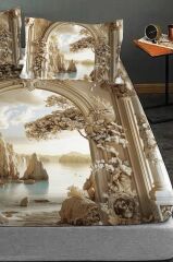 %100 Pamuk Lastikli Çarşaf Özel Tasarım 5d Dijital 60 Tel Kale