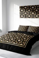 Çift Kişilik Nevresim Seti Sık Dokuma Pamuk Saten 3d Özel Tasarım Gold Deco (çarşafsızdır)