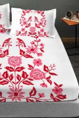 %100 Pamuk Lastikli Çarşaf Özel Tasarım 5d Dijital 60 Tel Kanaviçe