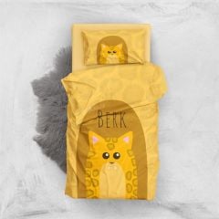 Monohome Kişiye Özel Bebek Nevresim Takımı Orange Cat