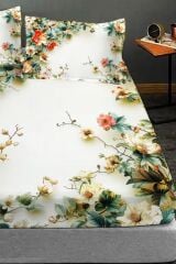 %100 Pamuk Lastikli Çarşaf Özel Tasarım 5d Dijital 60 Tel Garden 2