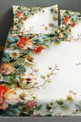 %100 Pamuk Lastikli Çarşaf Özel Tasarım 5d Dijital 60 Tel Garden 2