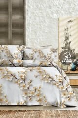 %100 Pamuk Ranforce Çeyizlik Luxury 5d Dijital Çift Kişilik Nevresim Takımı Jasmin