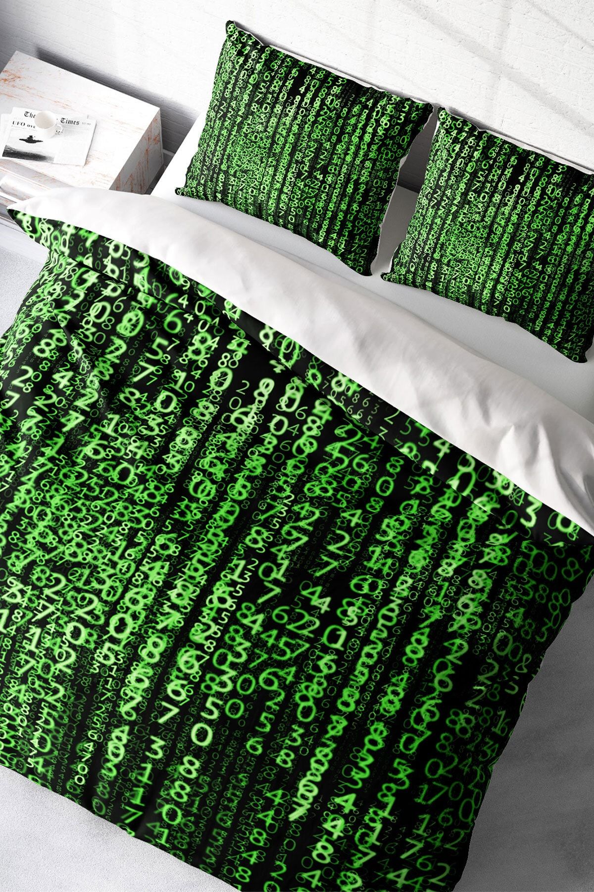 Çift Kişilik Nevresim Seti Sık Dokuma Pamuk Saten 3d Özel Tasarım The Coder (çarşafsızdır)
