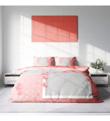 Monohome Kişiye Özel Çift Kişilik Nevresim Takımı Pink Table