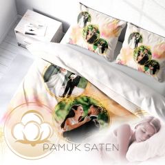 MonoHome Kişiye Özel Çift Kişilik Nevresim Takımı Soft Love Three