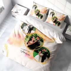 MonoHome Kişiye Özel Çift Kişilik Nevresim Takımı Soft Love Three