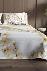 Pike Takımı Pamuklu Çift Kişilik Jakar Dokuma Yatak Örtüsü Jasmin