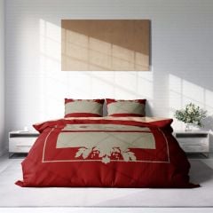Monohome Kişiye Özel Çift Kişilik Nevresim Takımı Red Table