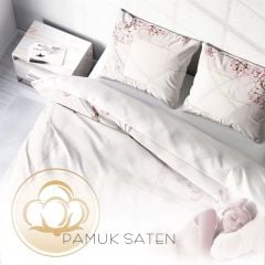 Monohome Kişiye Özel Çift Kişilik Nevresim Takımı Pink Flower