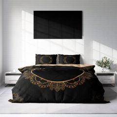 Monohome Kişiye Özel Çift Kişilik Nevresim Takımı Black Gold