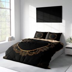 Monohome Kişiye Özel Çift Kişilik Nevresim Takımı Black Gold