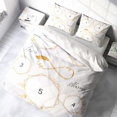 Monohome Kişiye Özel Çift Kişilik Nevresim Takımı White