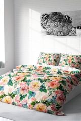 Çift Kişilik Nevresim Seti Sık Dokuma Pamuk Saten 3d Özel Tasarım Flower Spring (çarşafsızdır)